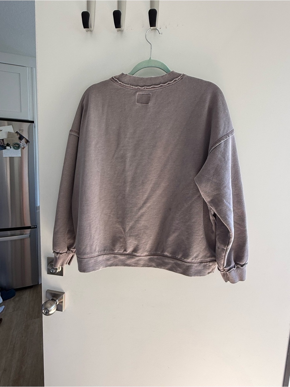 Free People Washed Mauve Crewneck Sweatshirt